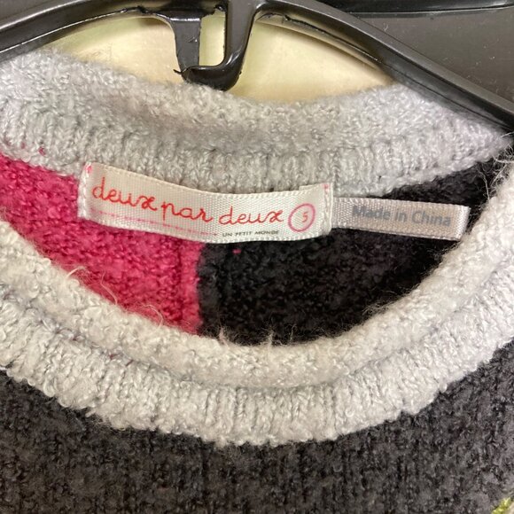 Deux par Deux Dress Girls Small Patchwork Look Soft some pilling - Picture 3 of 7